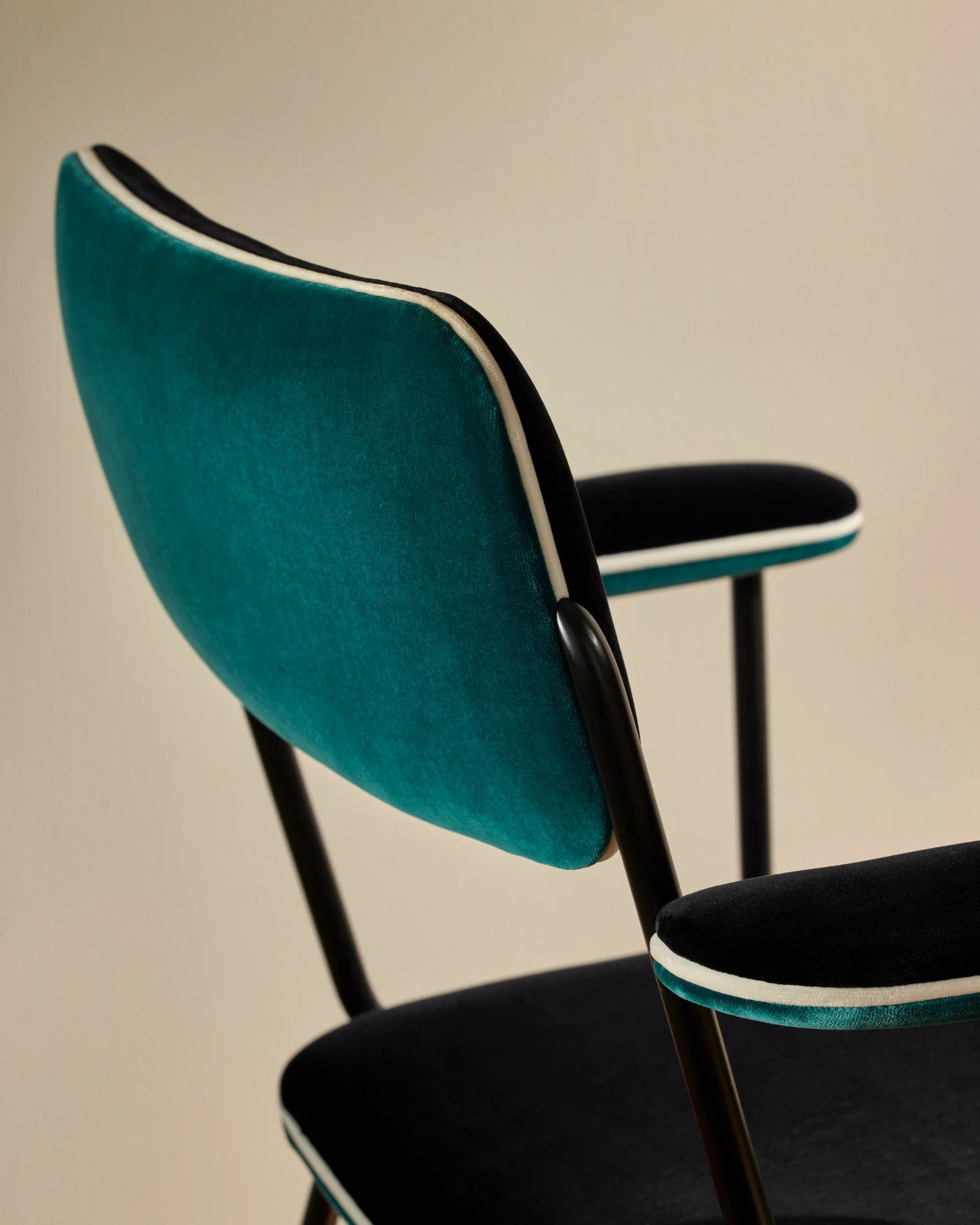 Chaise avec Accoudoirs Double Jeu Bleu Sarah - Maison Sarah Lavoine