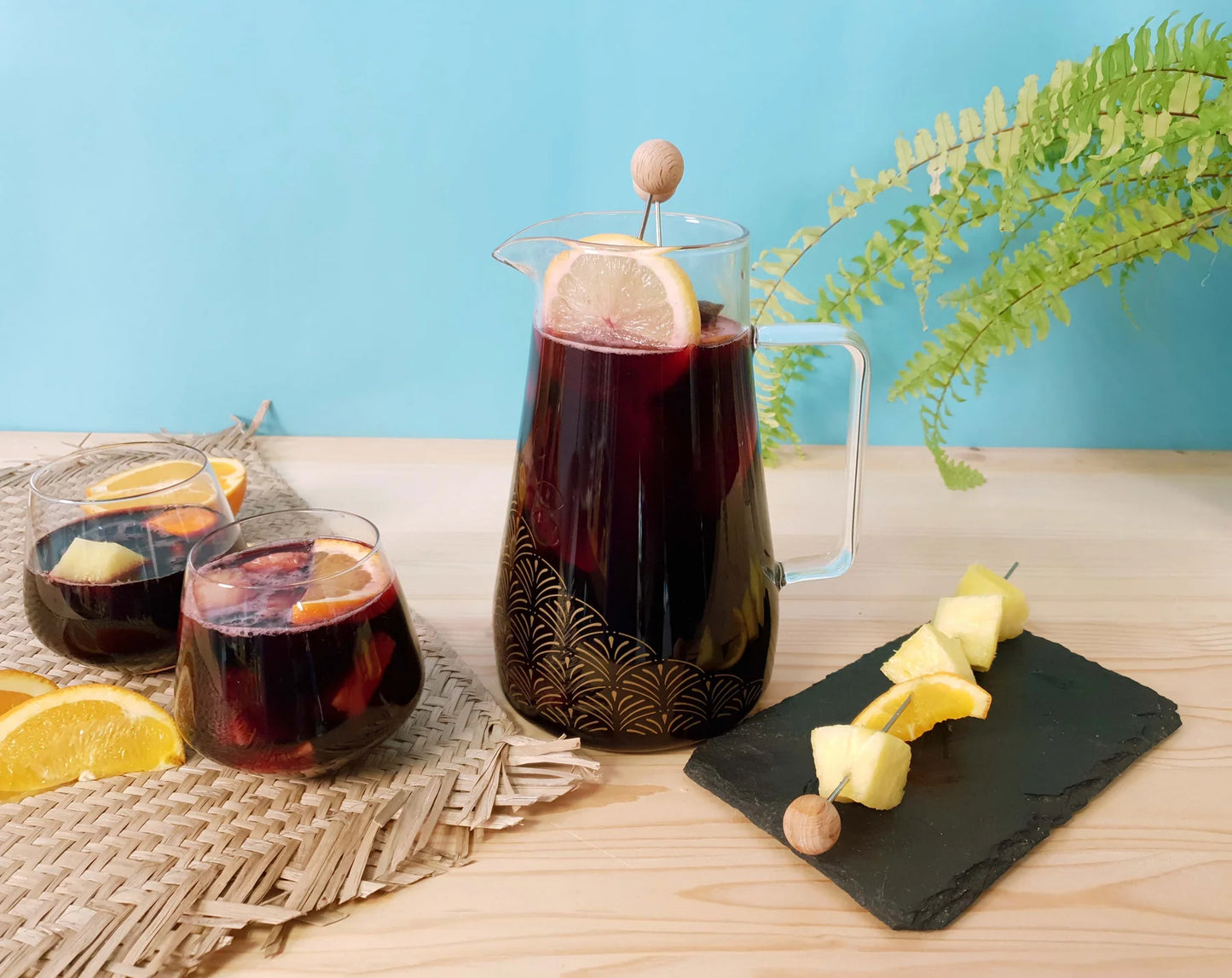 Carafe en Verre pour Sangria ou Vin Chaud 1,5 L - Cookut