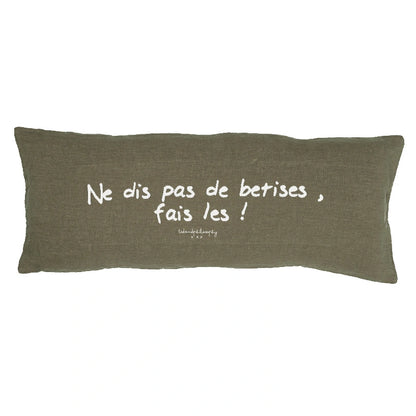 Coussin à Messages Bêtises - Bedandphilosphy
