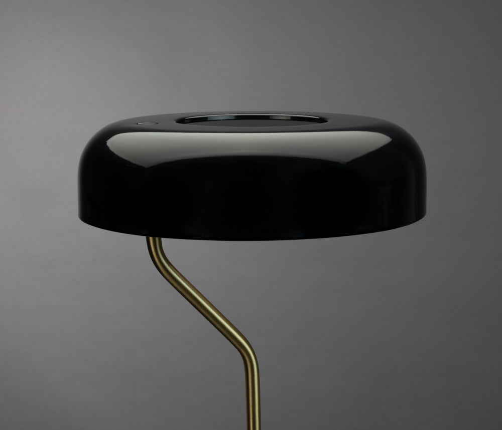 Lampe de Table Eclipse Noire  pied doré - DutchBone