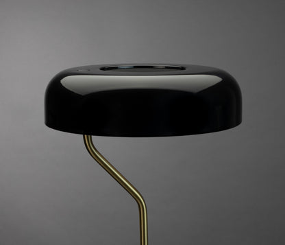 Lampe de Table Eclipse Noire  pied doré - DutchBone