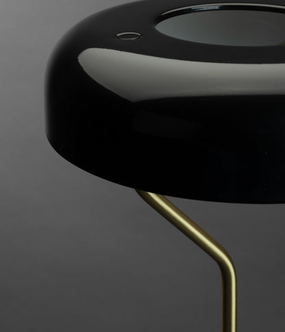 Lampe de Table Eclipse Noire  pied doré - DutchBone