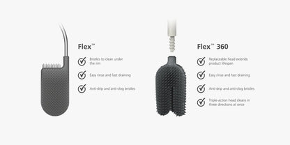 Pot et Brosse à Toilettes à Tête Flexible Anti-Gouttes - Joseph Joseph