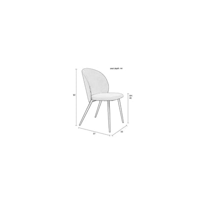 Fauteuil Cozy Beige - Zuiver lot de 2