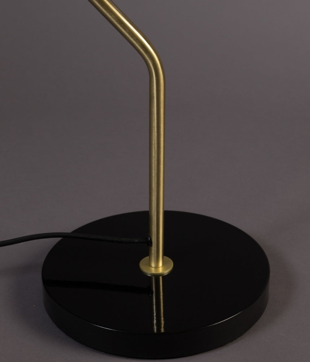 Lampe de Table Eclipse Noire  pied doré - DutchBone
