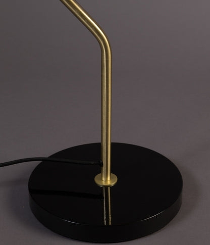 Lampe de Table Eclipse Noire  pied doré - DutchBone