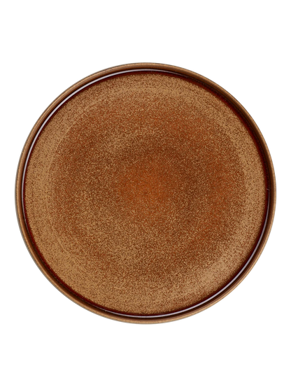 Set de 6 Assiettes Plates en Grès Brun ou Carbonne Gobi - Asa
