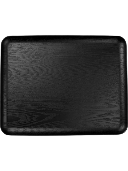 Plateau de Service en Bois Noir - ASA
