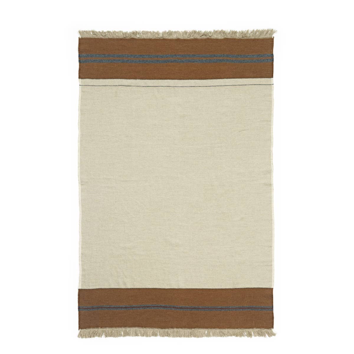 Plaid en Lin et Laine The Highland Stripe 140 x 220 cm - Libeco