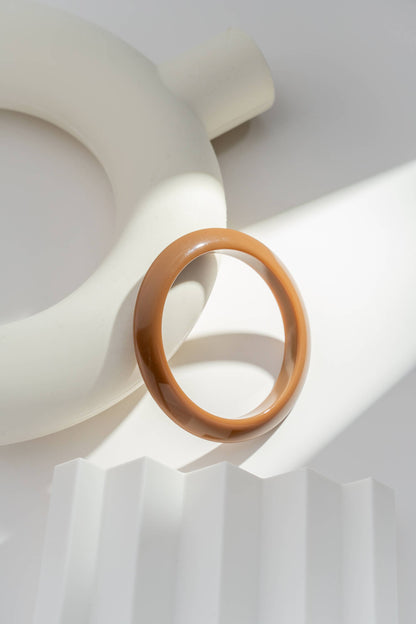 Lot de 4 Bracelets en Résine Couleurs Dégradé Nude, Formes Mixtes