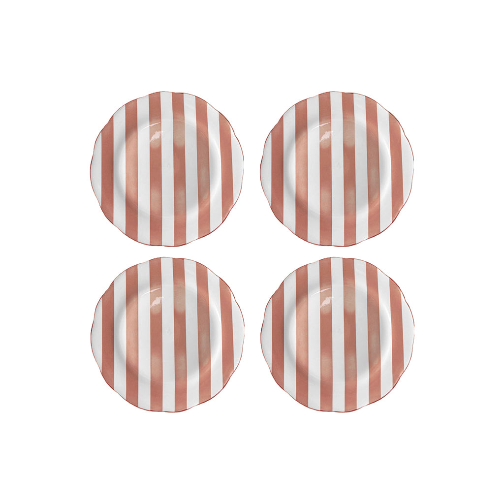 Set de 4 Assiettes à Dessert en Porcelaine Trattoria D.19 cm - Opjet