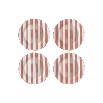 Set de 4 Assiettes à Dessert en Porcelaine Trattoria D.19 cm - Opjet