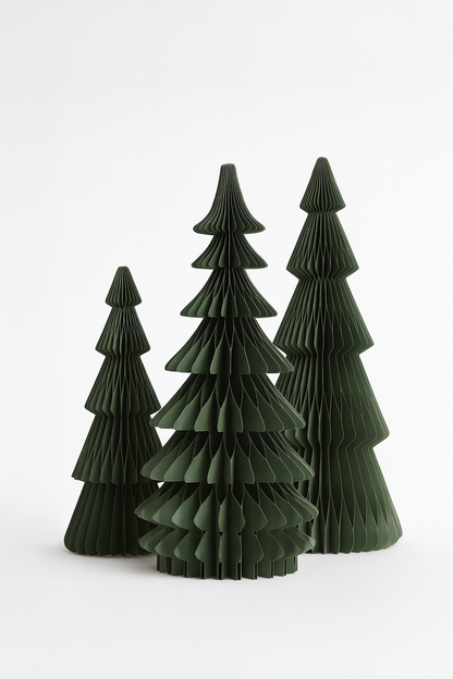 Arbre de Noël en Papier Élégant XL Freya H.50 cm/H.60cm - Papurism