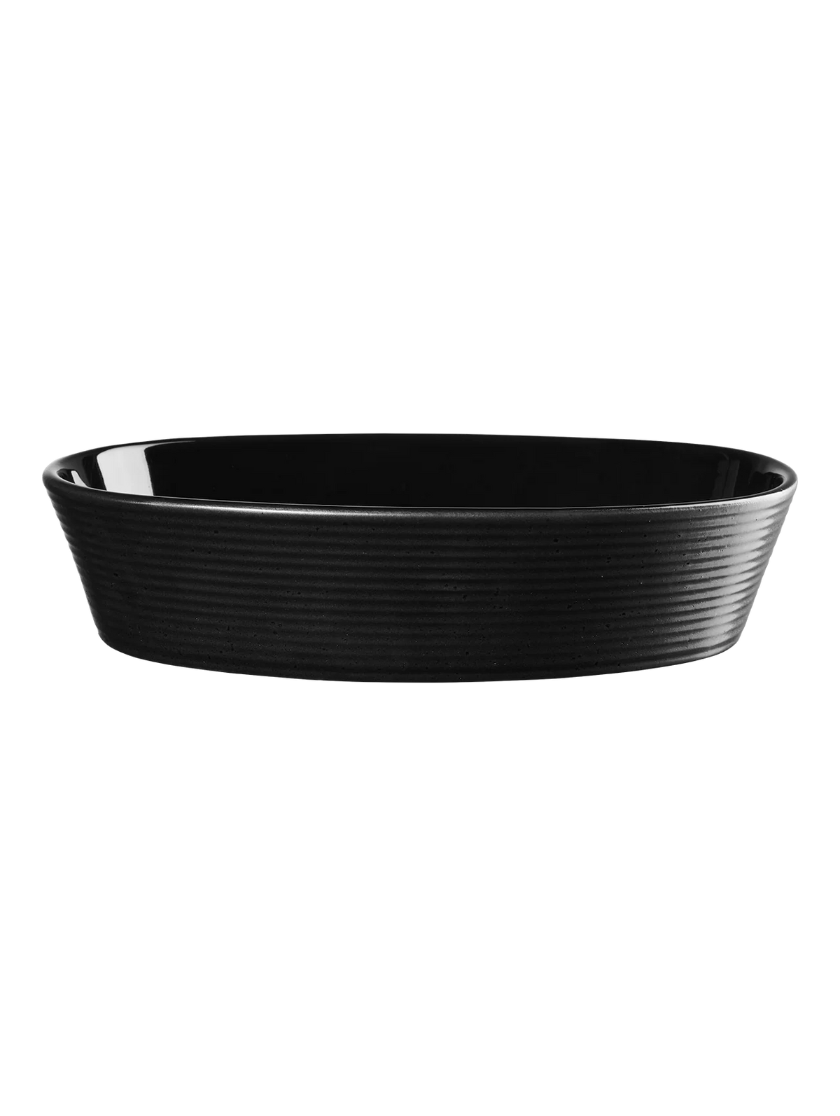 Plat à Gratin Ovale en Grès Noir - Asa