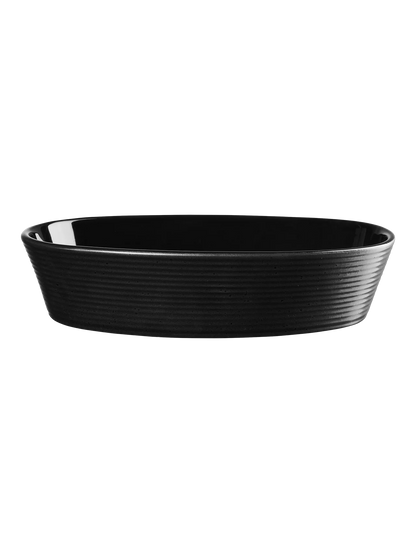 Plat à Gratin Ovale en Grès Noir - Asa