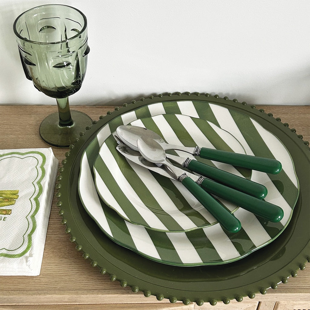 Set de 4 Assiettes à Dessert en Porcelaine Trattoria D.19 cm - Opjet