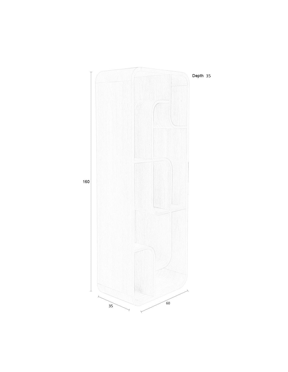 Étagère Seven Beige ou Bois Naturel - Zuiver
