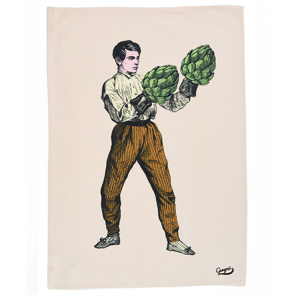 Torchon Imprimé Décalé en Coton 50x70 - Gangzaï