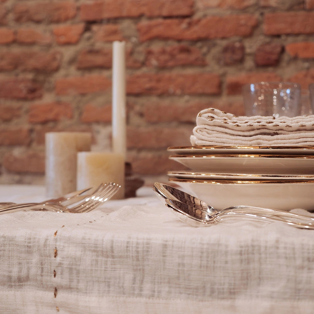 Nappe en Coton Flammé Lucette Écrue - Bedandphilosophy