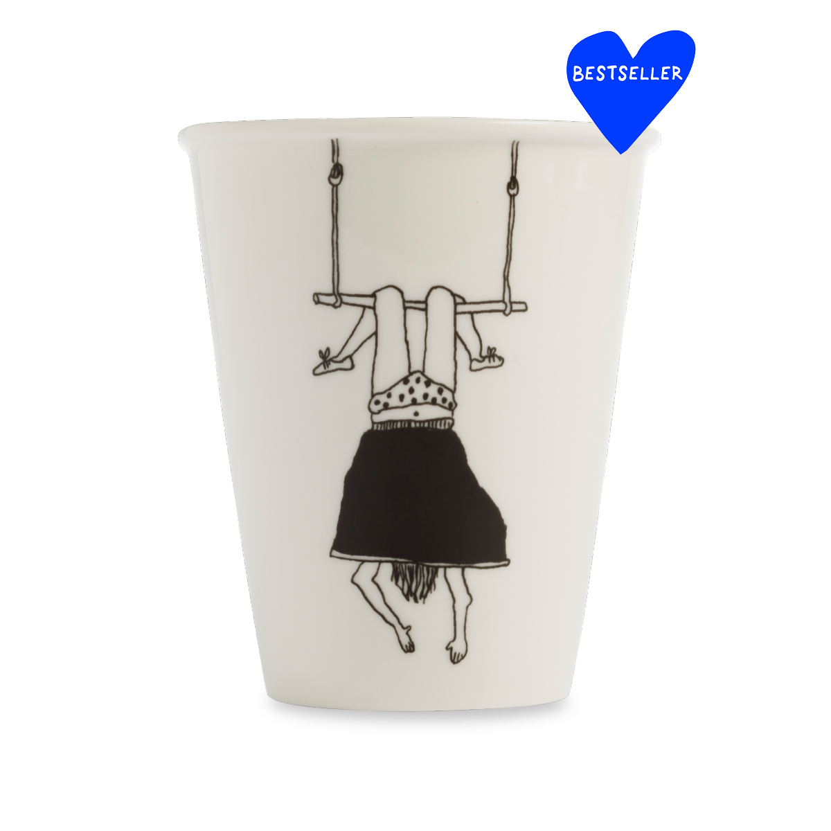 Tasse en Porcelaine avec Illustration "Fille au Trapèze" - Helen B