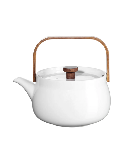 Théière en Porcelaine avec Anse en Bois Japandi - ASA