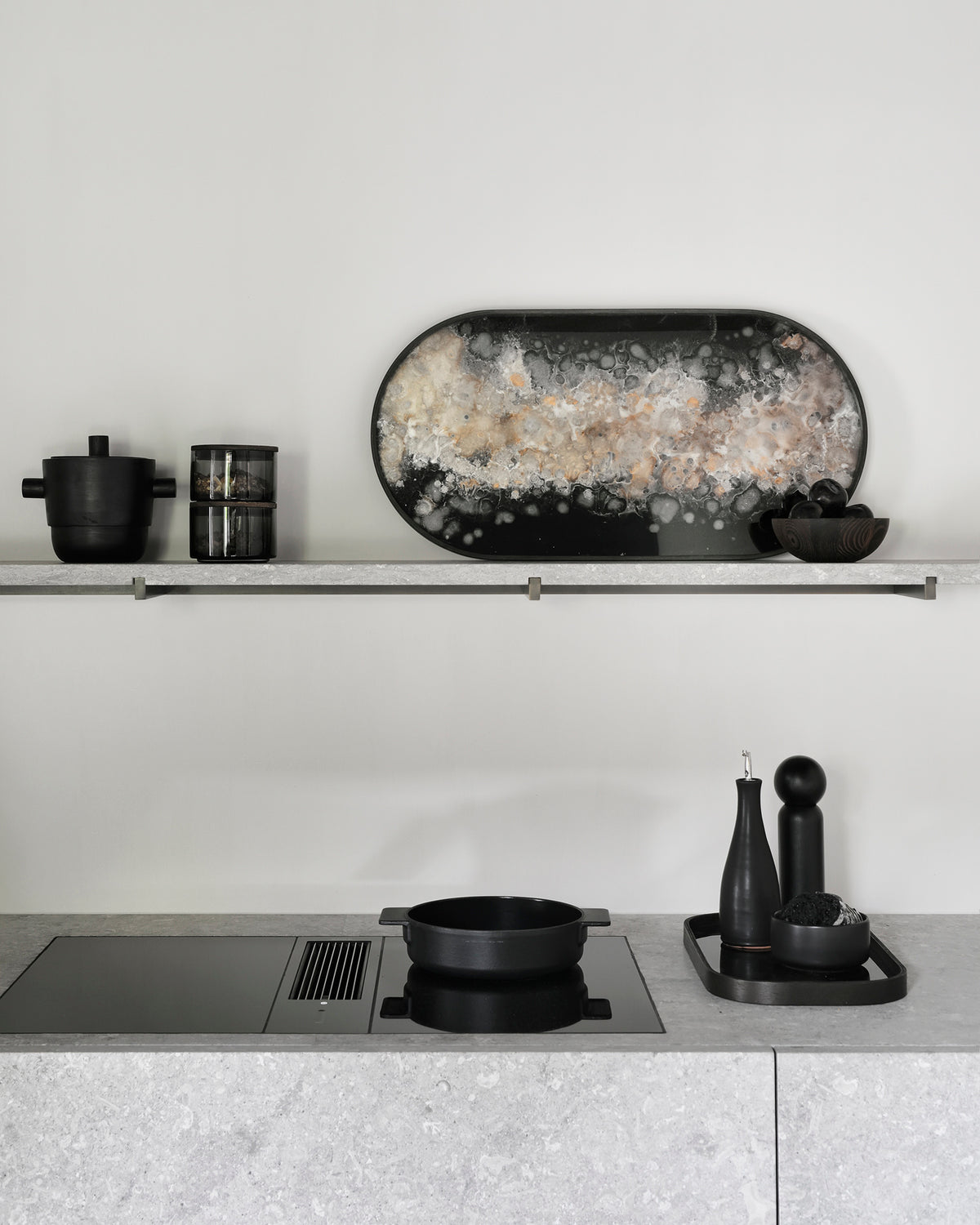 Plateau en Verre Organic Noir - Ethnicraft