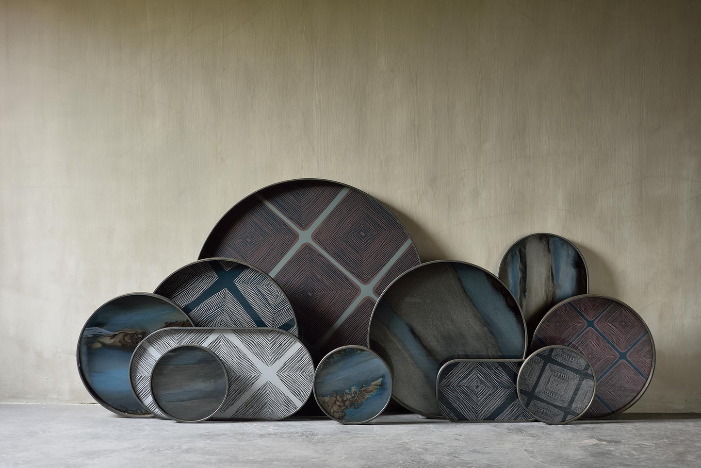 Plateau en Verre Organic Slate -  Ethnicraft