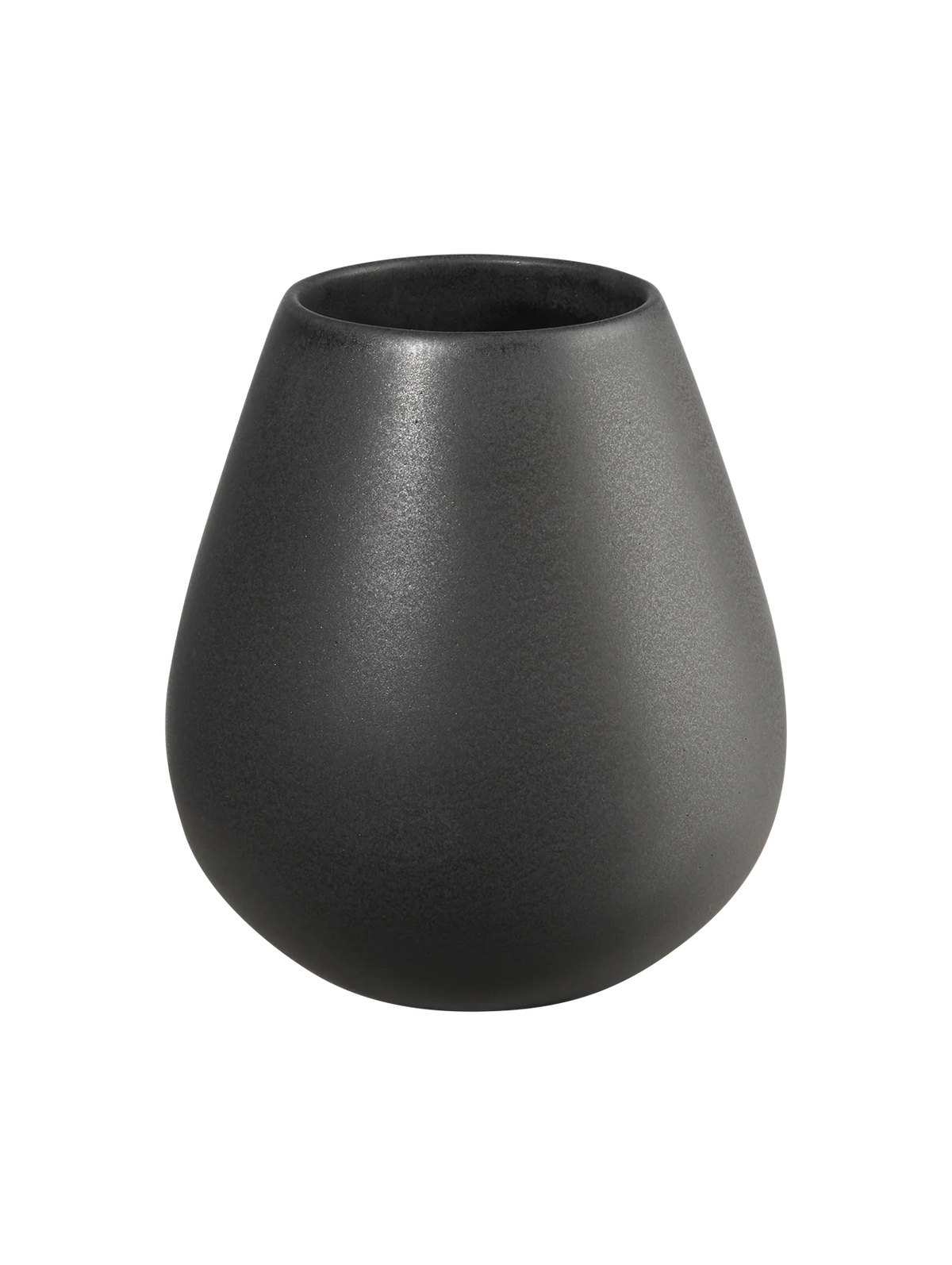 Vase en Faïence Noir D. 9 cm x H. 18 cm - ASA