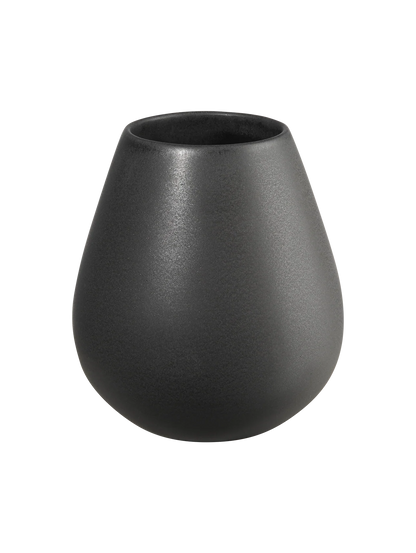 Vase en Faïence Noir D. 9 cm x H. 18 cm - ASA