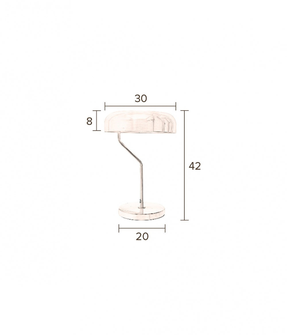 Lampe de Table Eclipse Noire  pied doré - DutchBone