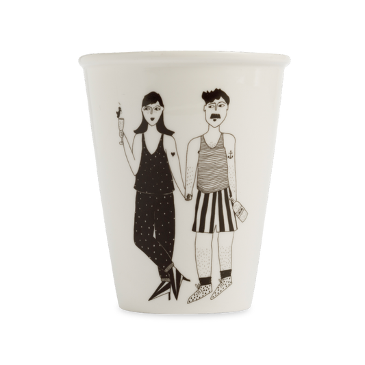 Tasse en Porcelaine avec Illustration Couple - Helen B