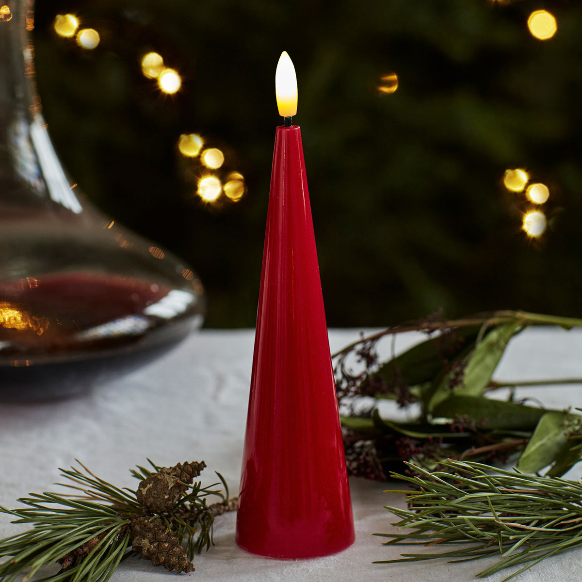 Bougie LED en Cire Conique - Sirius