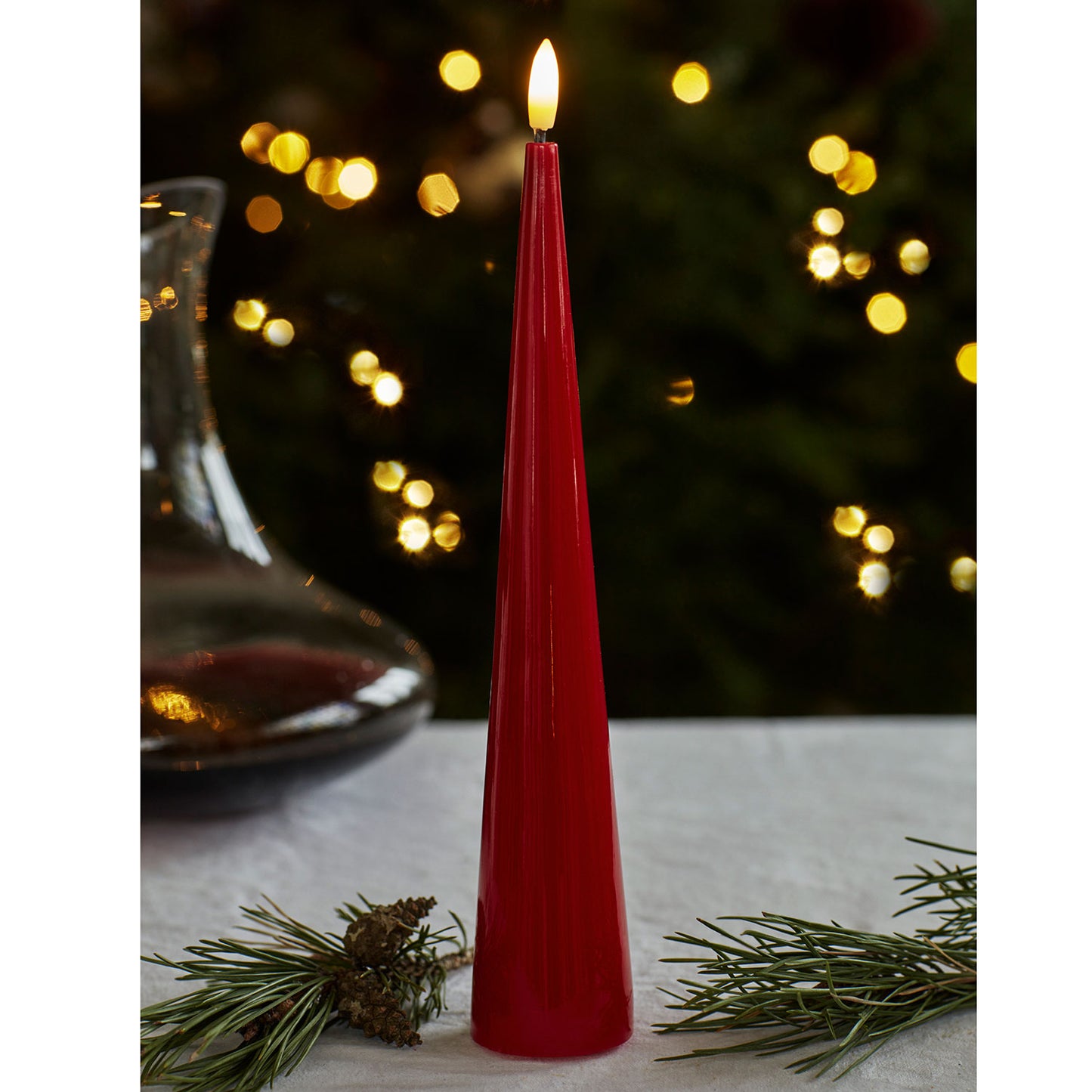 Bougie LED en Cire Conique - Sirius