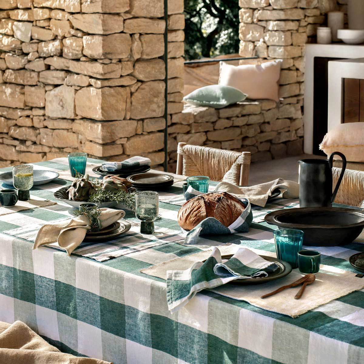 Nappe à Carreaux en Lin PALMA - Haomy