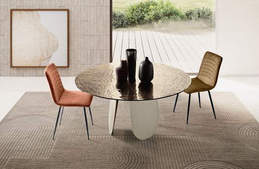 Set de 2 Chaises Canneto Revêtement en Tissu Côtelé - Ciciriello