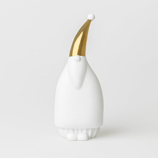 Figurine Père Noël en Porcelaine avec son Chapeau Dorée - Räder