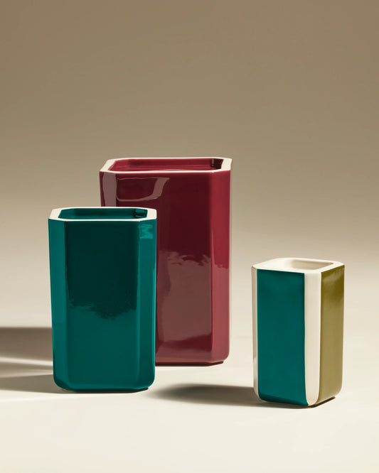 Vase Facettes en Céramique H.16 cm - Maison Sarah Lavoine
