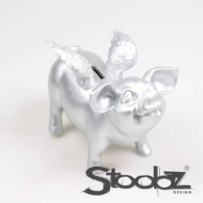 TIRELIRE COCHON AILÉ STOOBZ 14X25X15 CM | TIRELIRE |