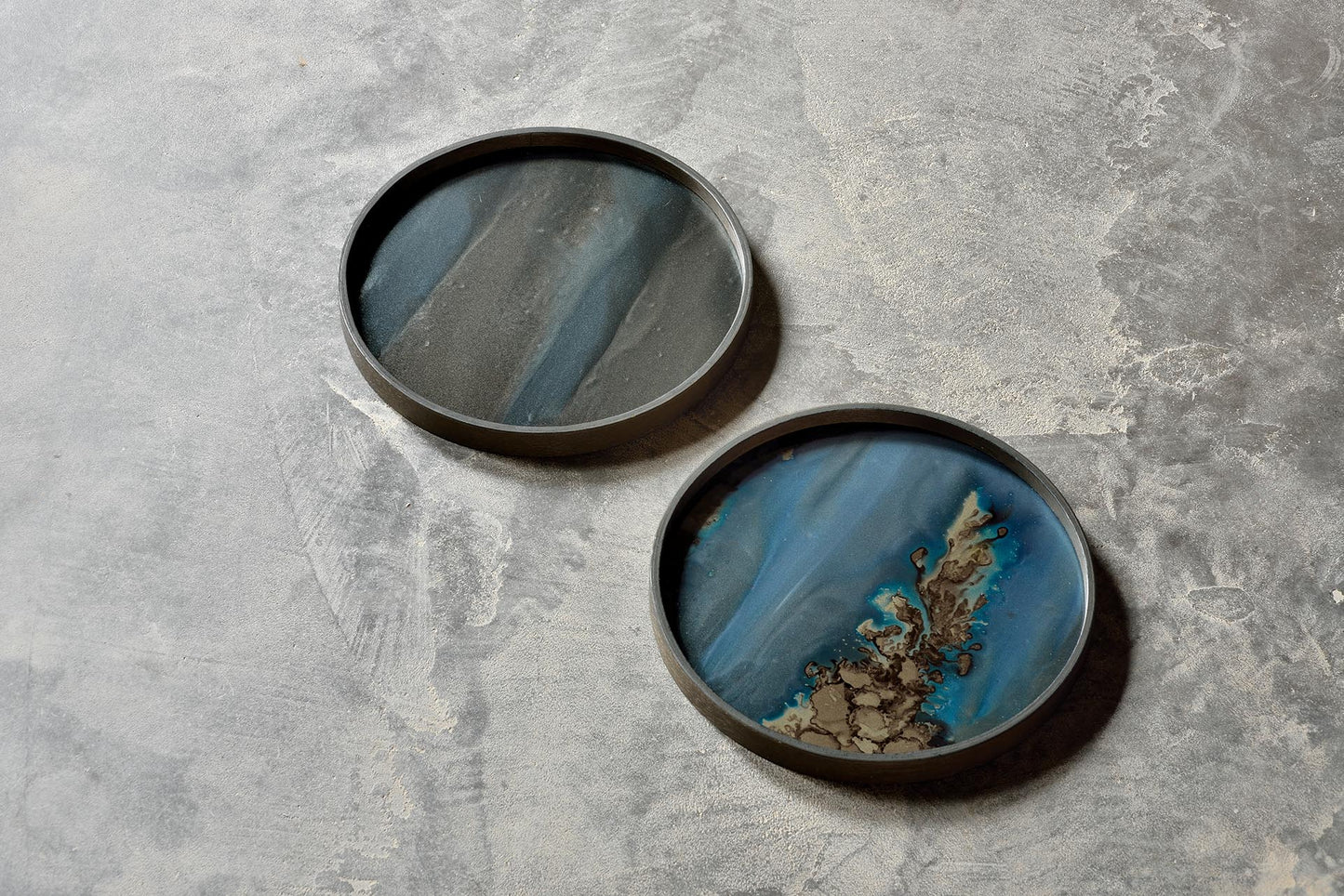 Plateau en Verre Organic Graphite 30cm  - Ethnicraft