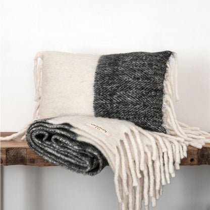 Coussin en Laine Bicolore Van 40x60cm - Bedandphilosophy