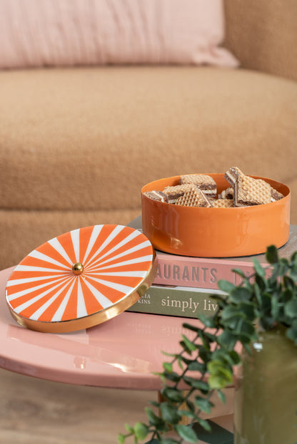 Boîte de Rangement Ronde Candy Swirl Colorée - Present Time