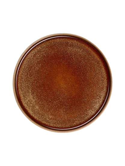 Set de 6 Assiettes Plates en Grès Brun ou Carbonne Gobi - Asa