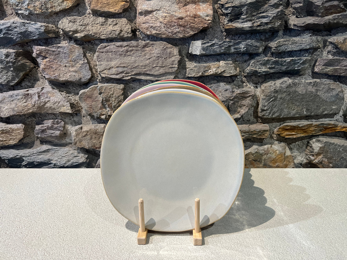 Set de 6 Assiettes Plate en Grès D.27 cm Organica - Gresnovo