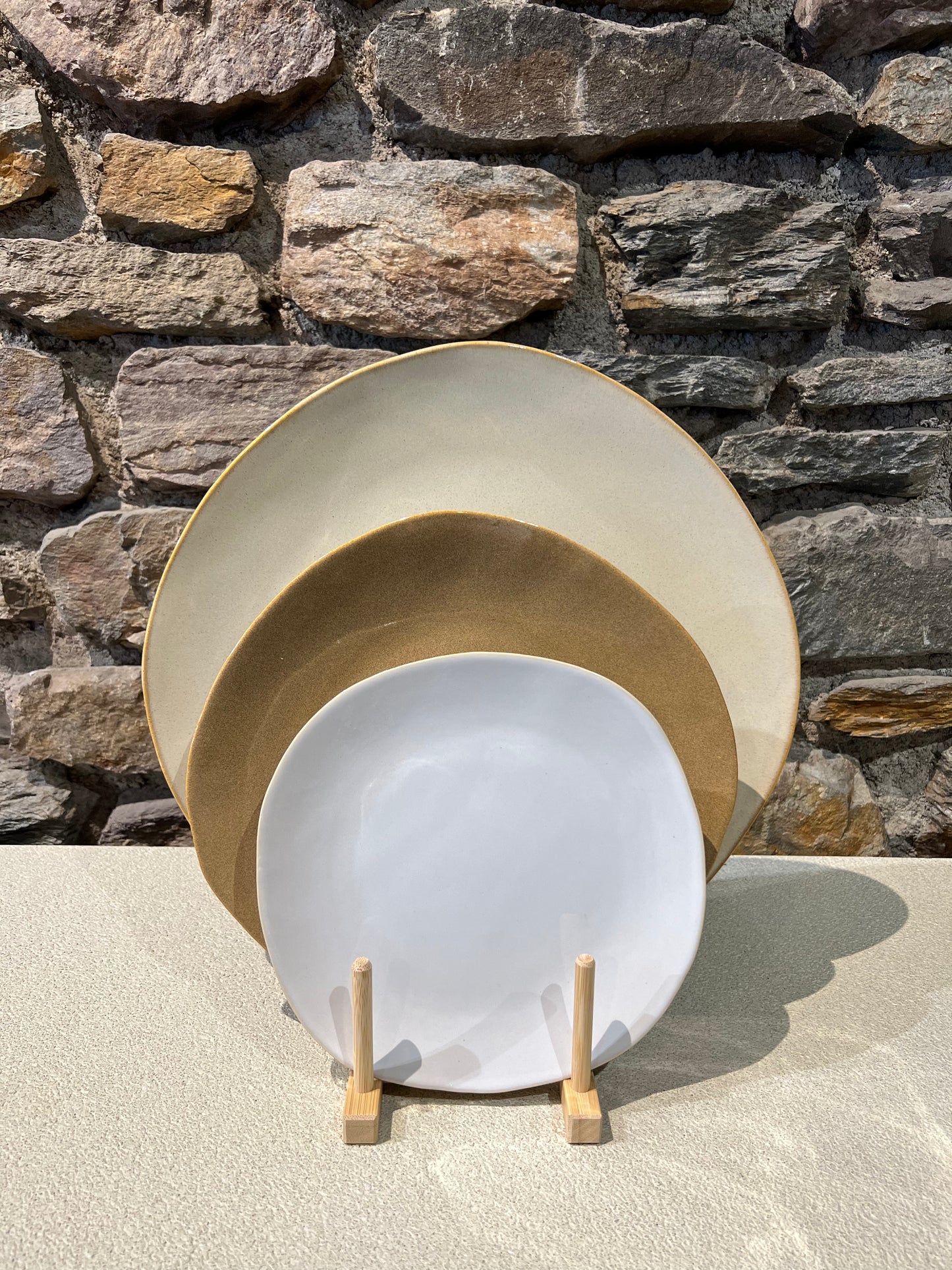 Set de 6 Assiettes Plate en Grès D.27 cm Organica - Gresnovo