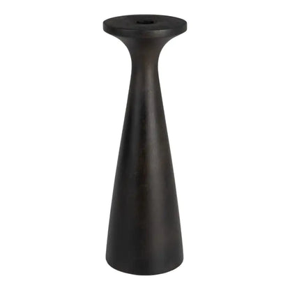 Bougeoir en Bois de Manguier Flames Noir -  Zuiver