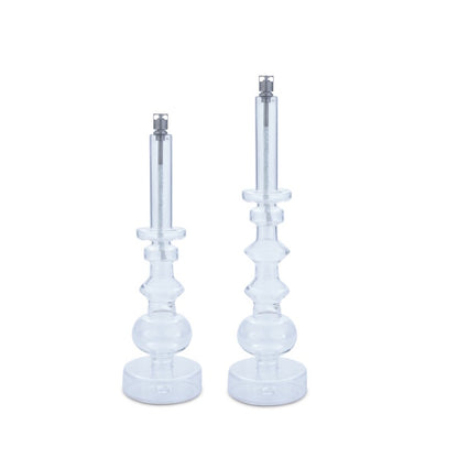 Bougeoir Lampe à Huile en Verre Transparent ou Fumé - Peri Living