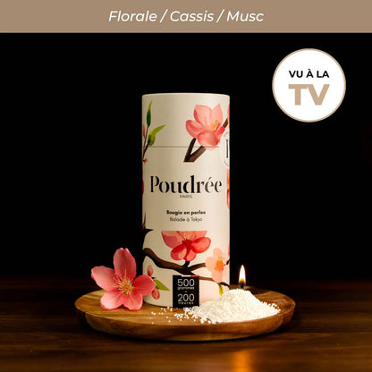 Coffret Bougie Parfumée en Perle - Poudrée Paris