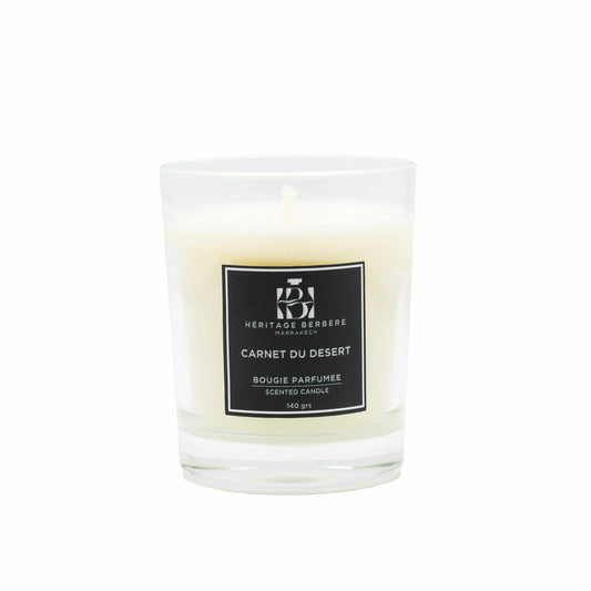 Bougie Parfumée Carnet du Desert 140g - Héritage Berbère