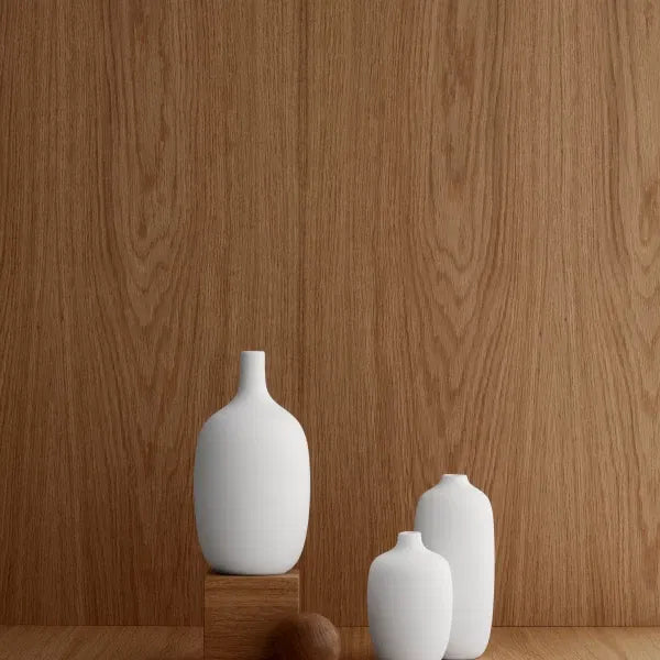 Vase Ceola Blanc en Céramique H.18xD.8 cm - Blomus