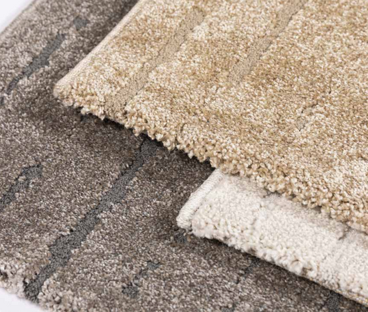 Tapis Linéo Écru/Taupe 160x230 cm - Idaho Éditions